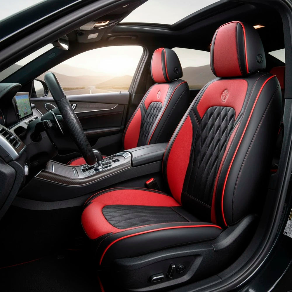 Capa Completa Automotiva Universal Shield em Couro Legítimo e AirBag +BRINDES: Tapete e Capa Para Volante