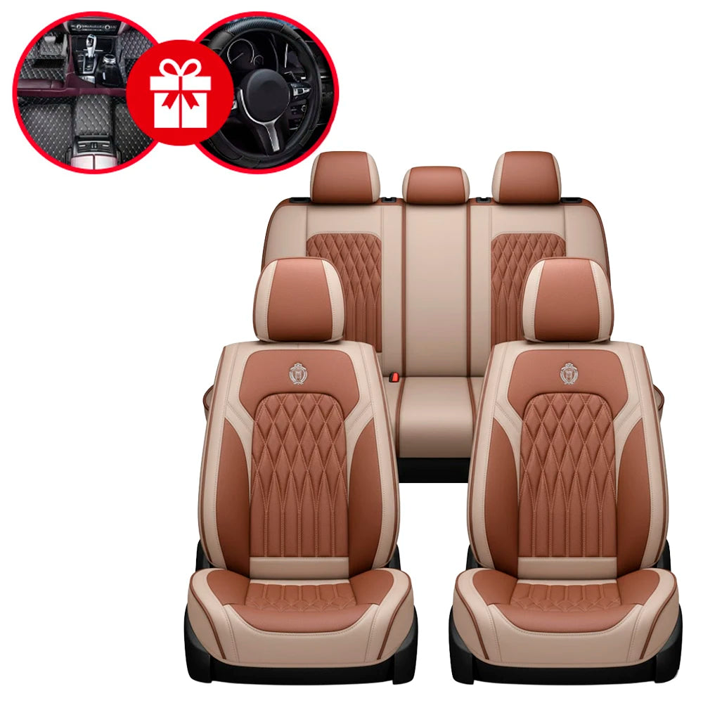 Capa Completa Automotiva Universal Shield em Couro Legítimo e AirBag +BRINDES: Tapete e Capa Para Volante