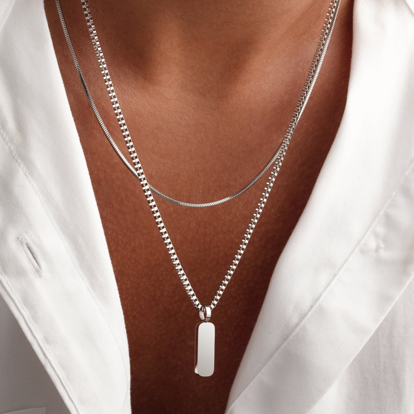 Minimal Pendant Necklace Duo