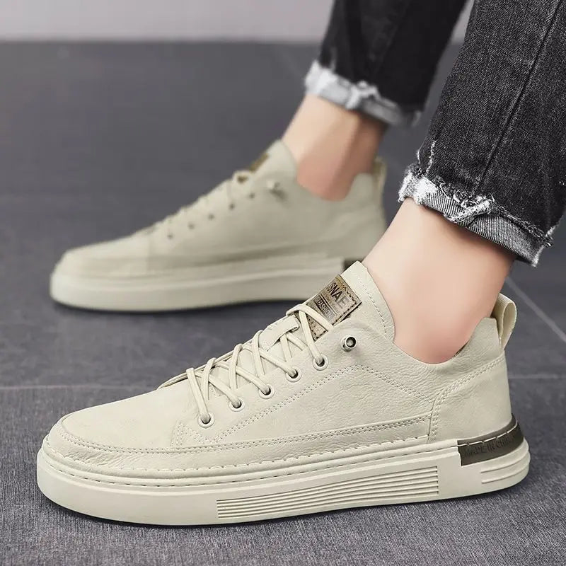 Shoes Leather Sprintz Beige