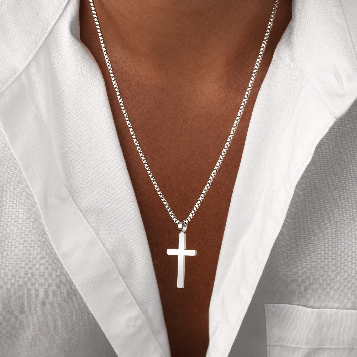 Classic Cross & Box Chain