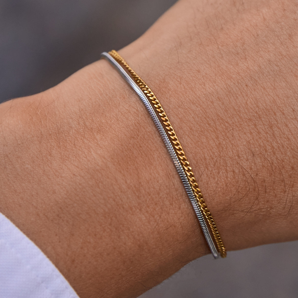 Minimal Curb Bracelet