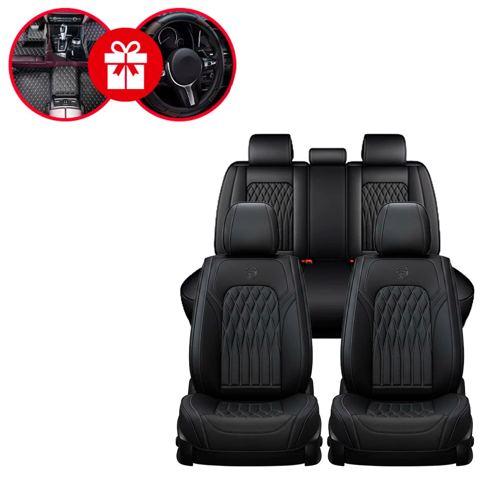 Capa Completa Automotiva Universal Shield em Couro Legítimo e AirBag +BRINDES: Tapete e Capa Para Volante