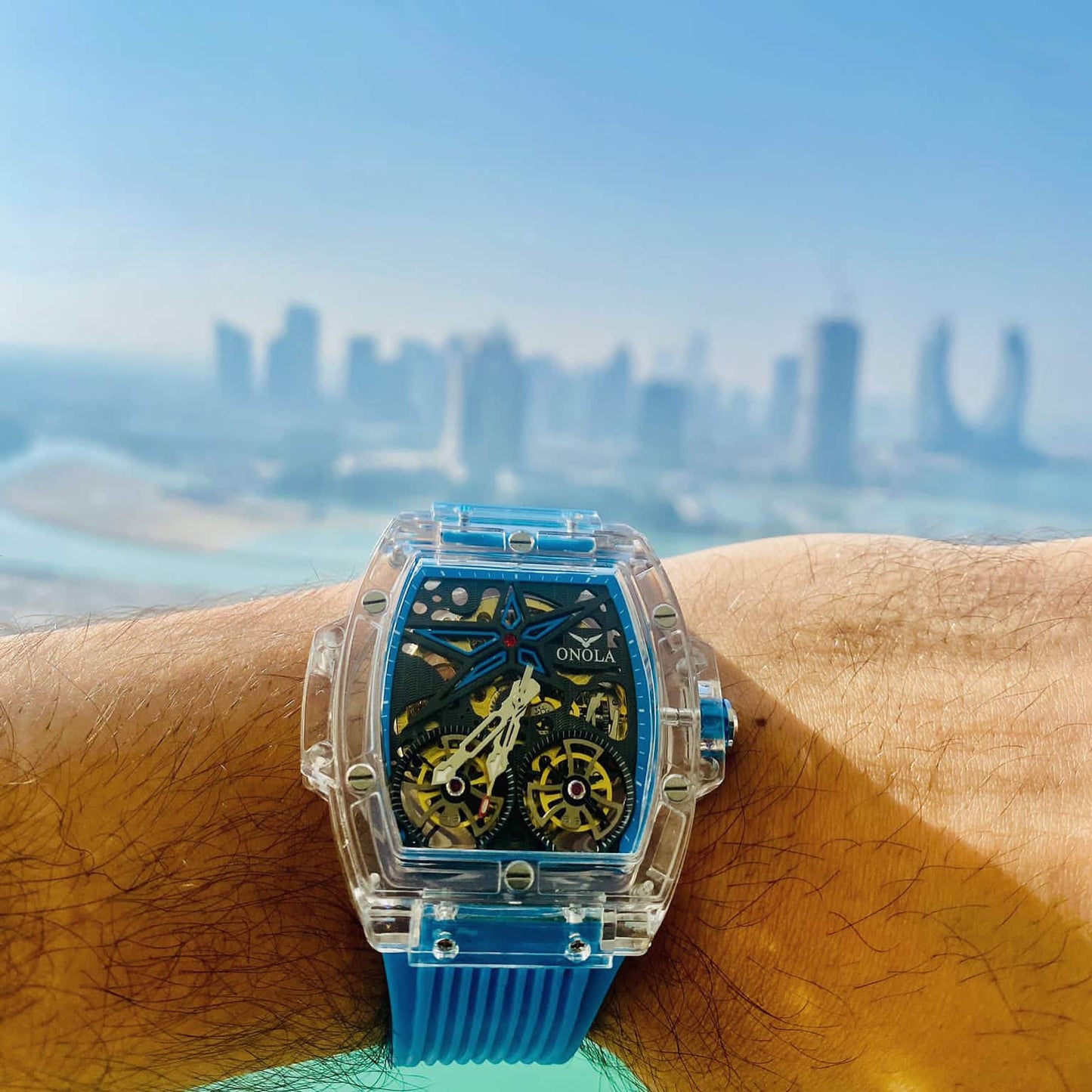 Watch Double Tourbillon Transparent Automatic 30M Waterproof