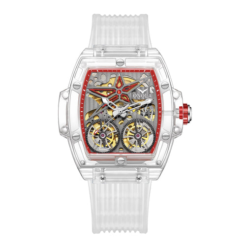 Watch Double Tourbillon Transparent Automatic 30M Waterproof